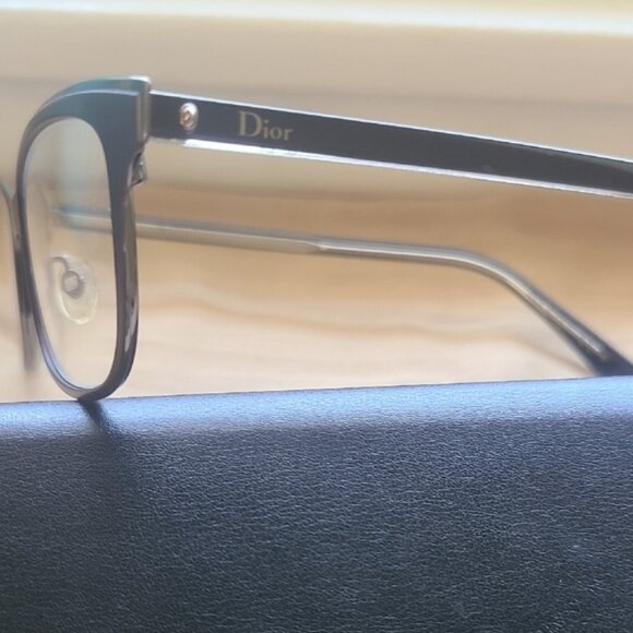 NEW & AUTHENTIC CHRISTIAN DIOR FRAMES MODEL N14, 52-17-145, COLOR DARK BROWN MVZ - Picture 4 of 5